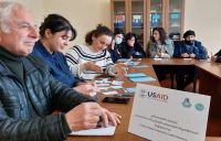 A training with the members of the women initiative group of the village Koki - "Women and youth in peace movement, promoting the implementation of UN resolutions 1325 and 2250".